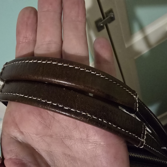 Coach Brown Sateen Shoulder Bag - Picture 4 of 7